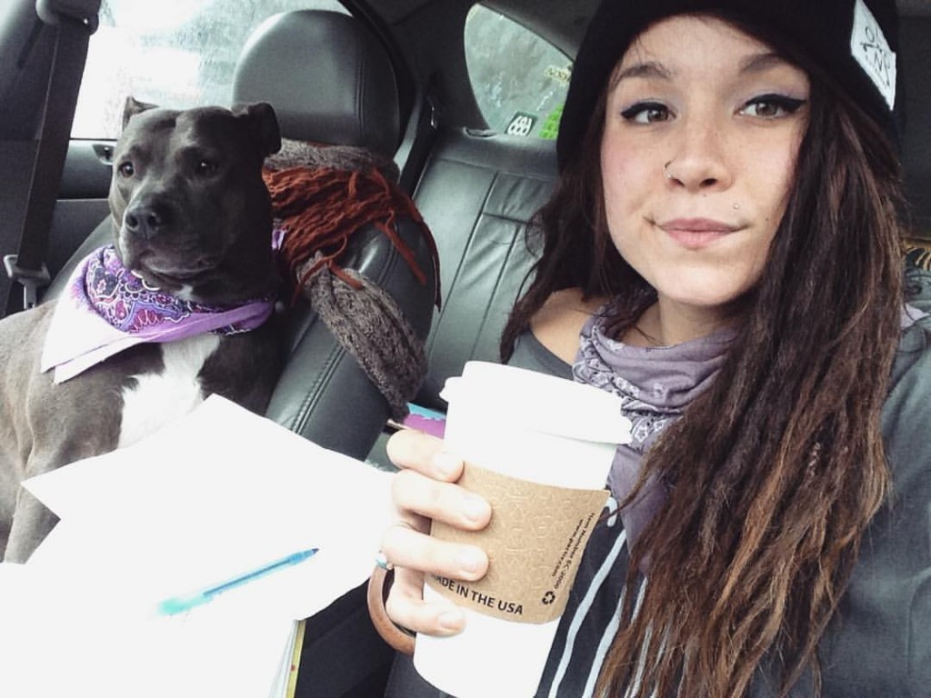 Meria Accorinti in her mobile office