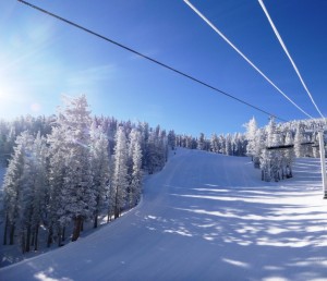 Heavenly on a beautiful morning... First Chair but no fresh snow...