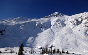 The backside looks like something out of a ski movie.