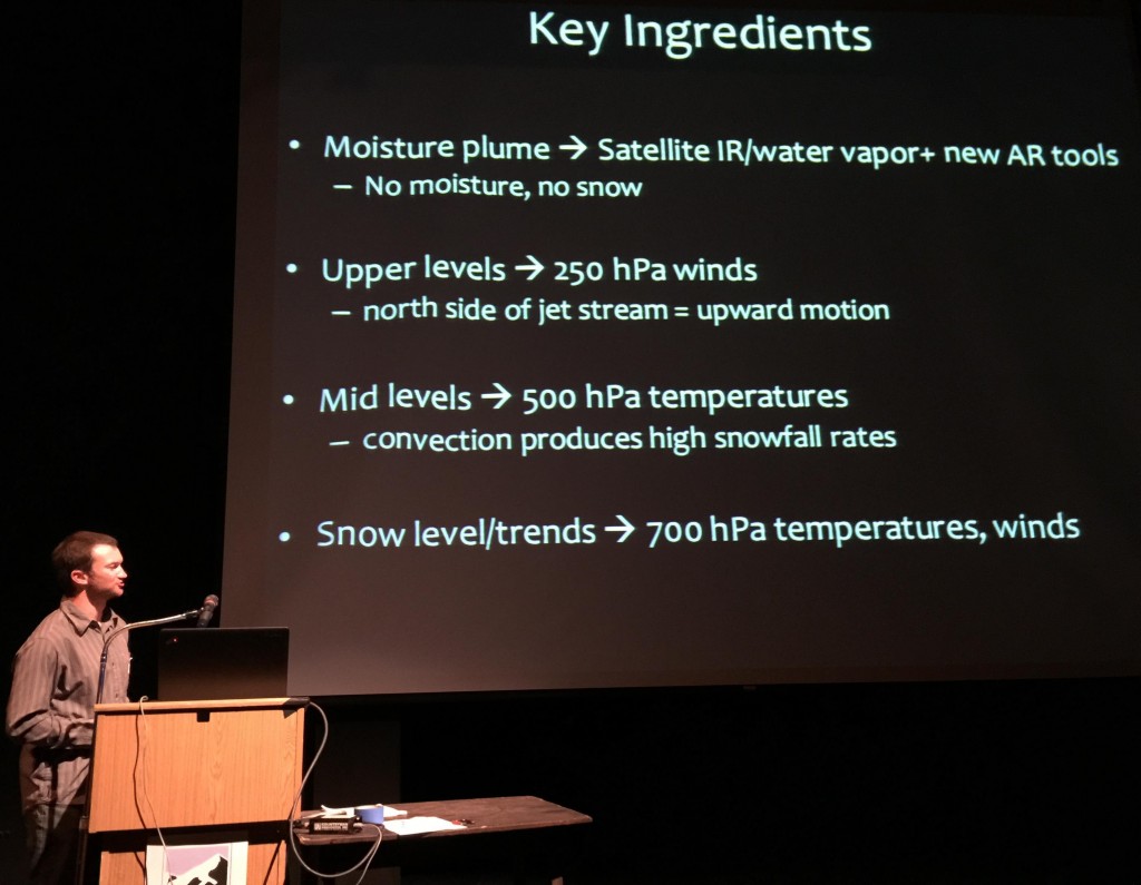 Ben Hatchett explaining the key ingredients for a mega storm