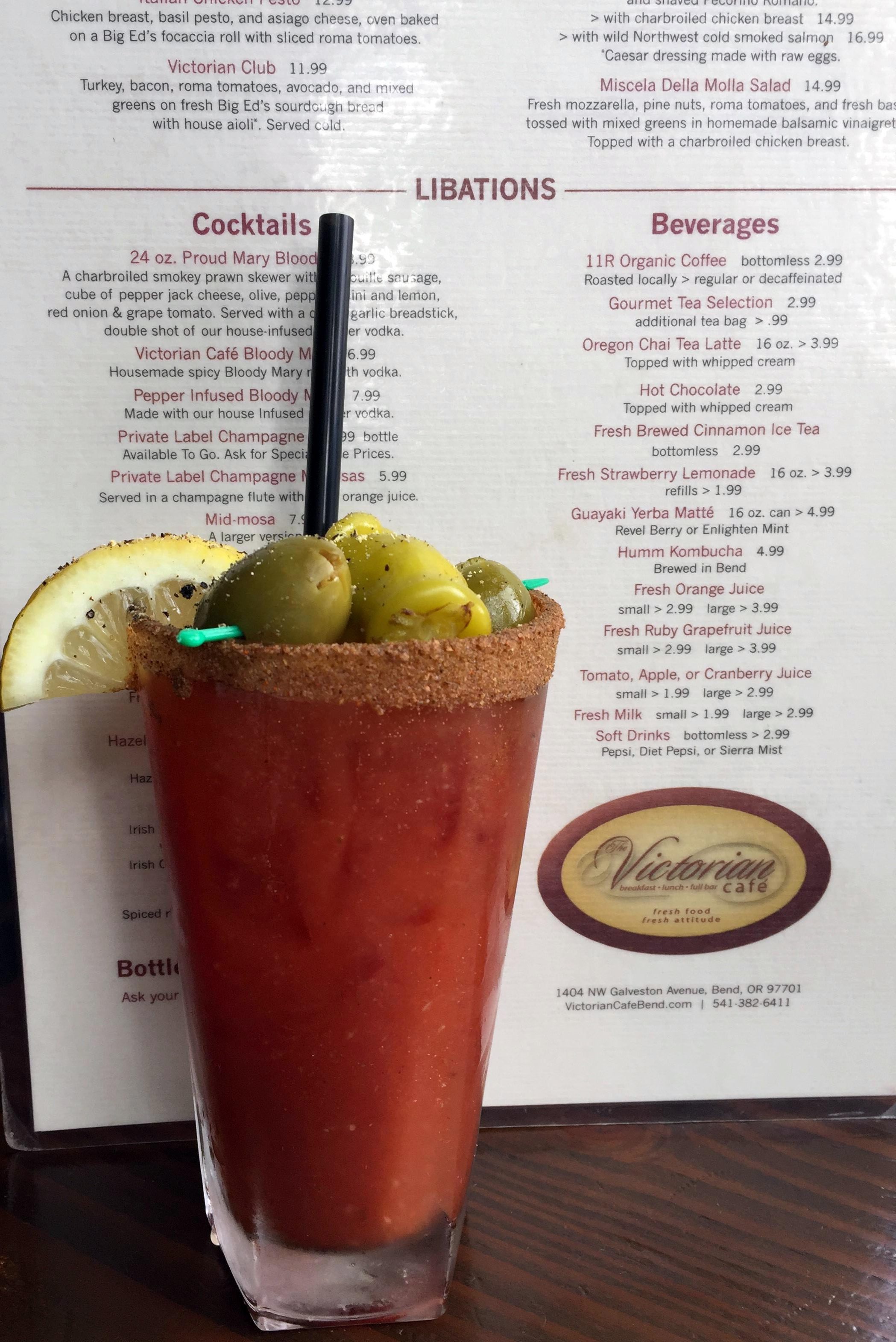 Bend Oregon Victorian Cafe Bloody Mary