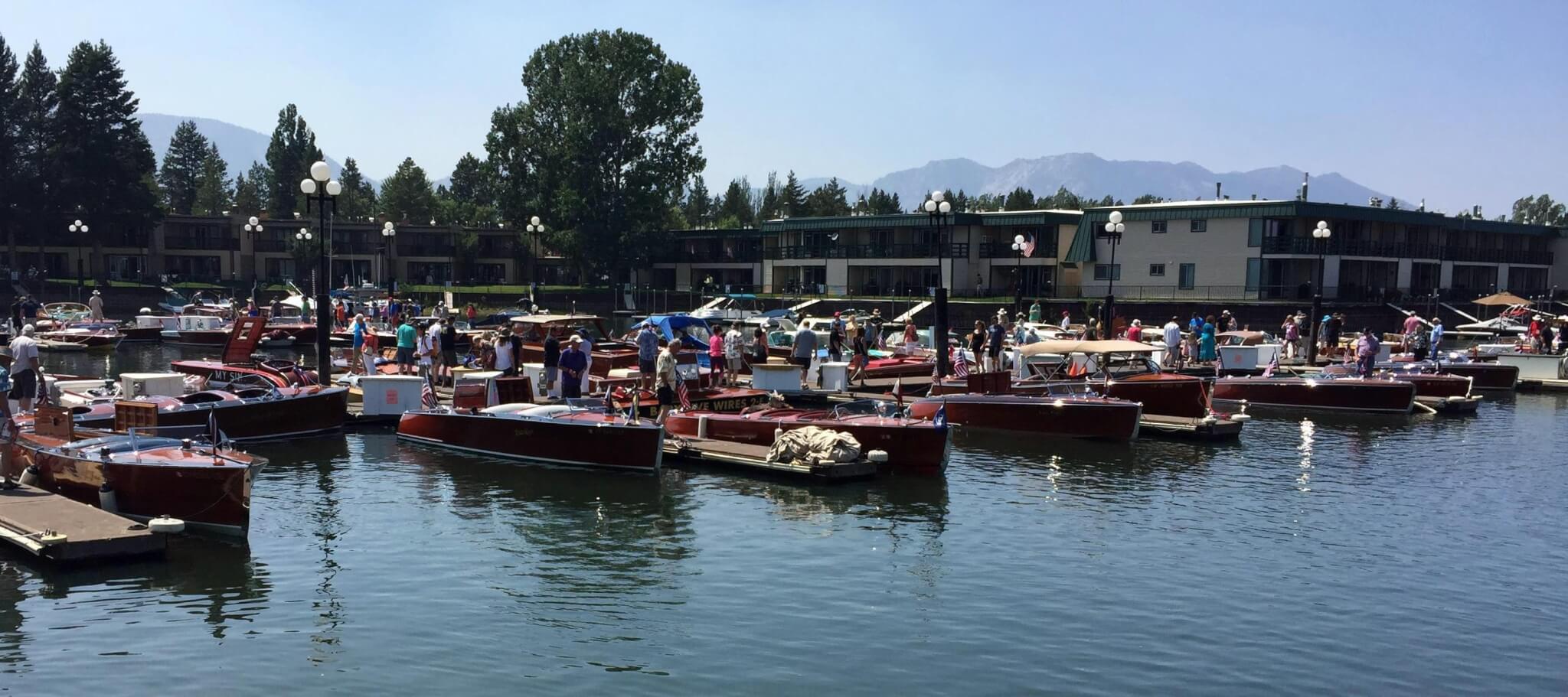 South Lake Tahoe Wooden Boat Show Vintage Antique Boats