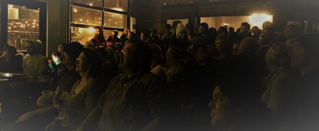 The crowd at Basecamp Beer Garden in South Lake Tahoe