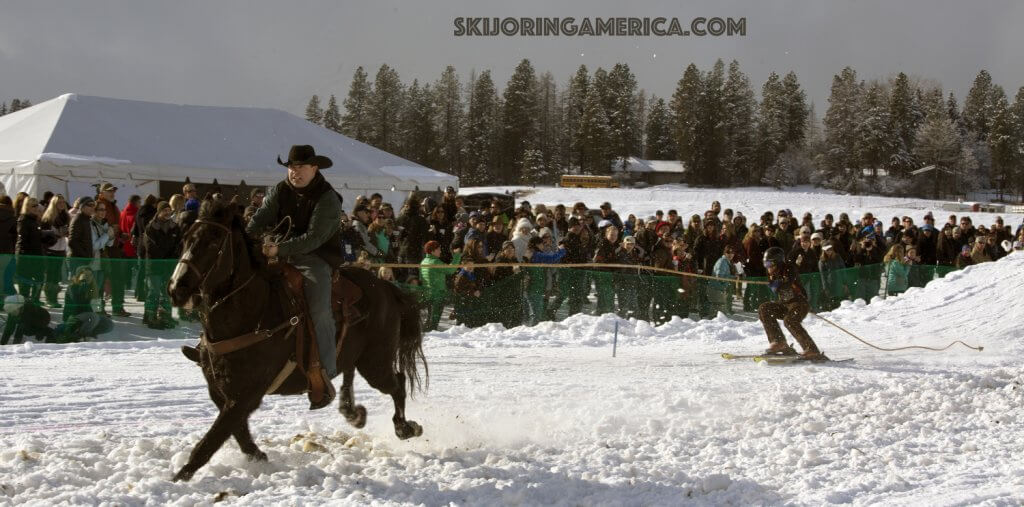 Whitefish Skijoring Championship crowd winter