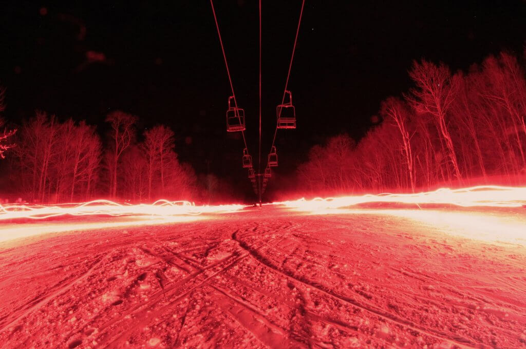 Torchlight Parade Smugglers Notch - a good option by train to ski resorts