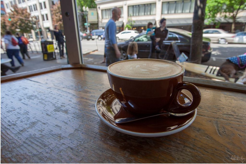 Guide to Mt Hood's Ski Resorts a cup of coffee at Stumptown Coffee Roasters in Portland