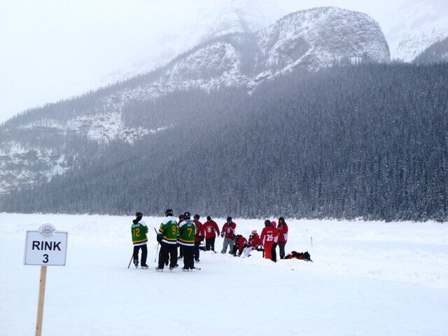 Lake Louise Pond Hockey winter