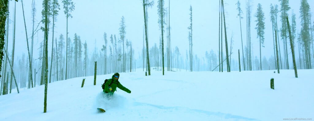 backcountry skiing Lookout Pass splitboarding Wallace Idaho