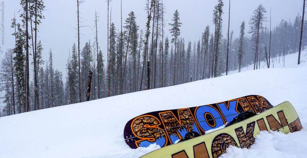 backcountry skiing Lookout Pass splitboard Wallace Idaho