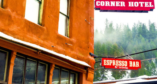 Wallace Idaho 6th & Cedar Espresso Bar Wallace Corner Hotel Exterior