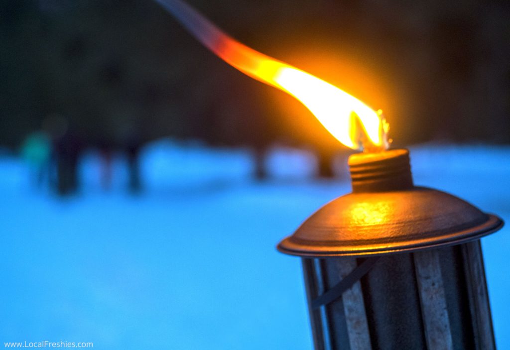 McCall Idaho Winter Tikki Torch Flame