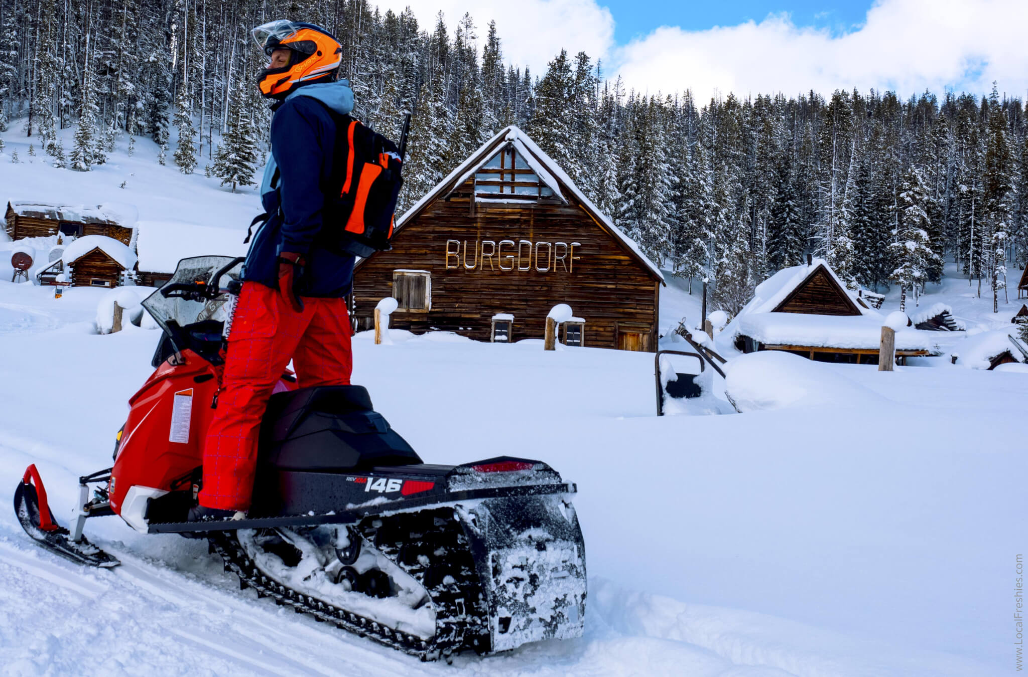 McCall Idaho Brundage Burgdorf Hot Springs Snowmobiling Entrance