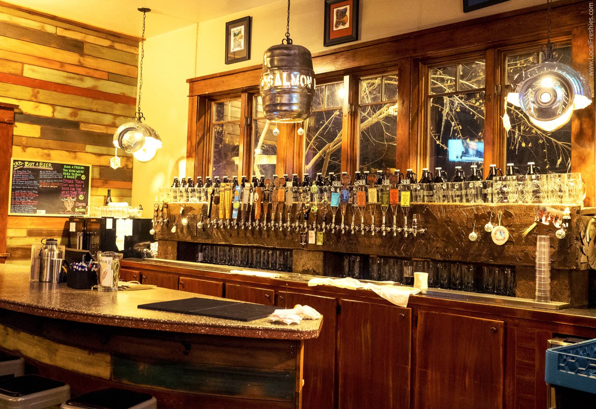 Brundage McCall Salmon River Brewing Bar Front Beer Taps