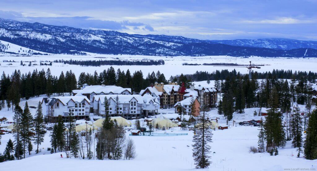 McCall Donnelly Idaho Tamarack Ski Resort Winter Village