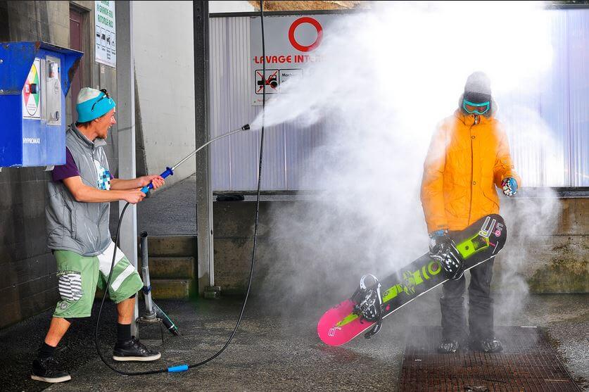 summer prep for skis & snowboard wash