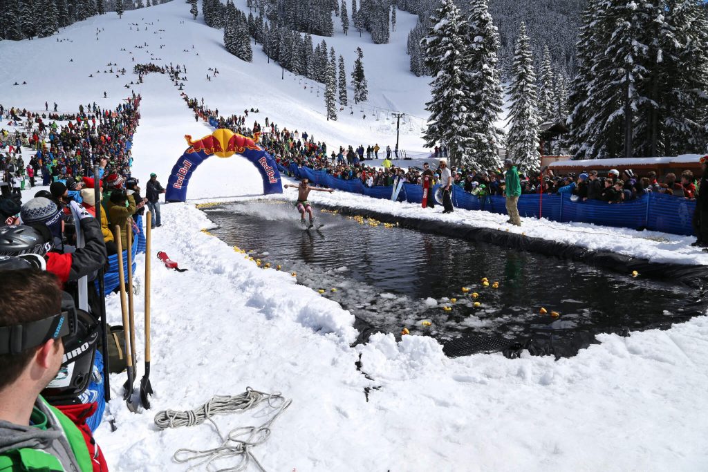 Stevens Pass WA Best Pond Skimming Events spring skiing