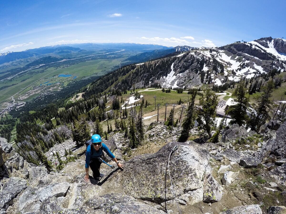 meilleure via ferrata en Amérique du Nord Jackson Hole Wyoming Summer Adventure