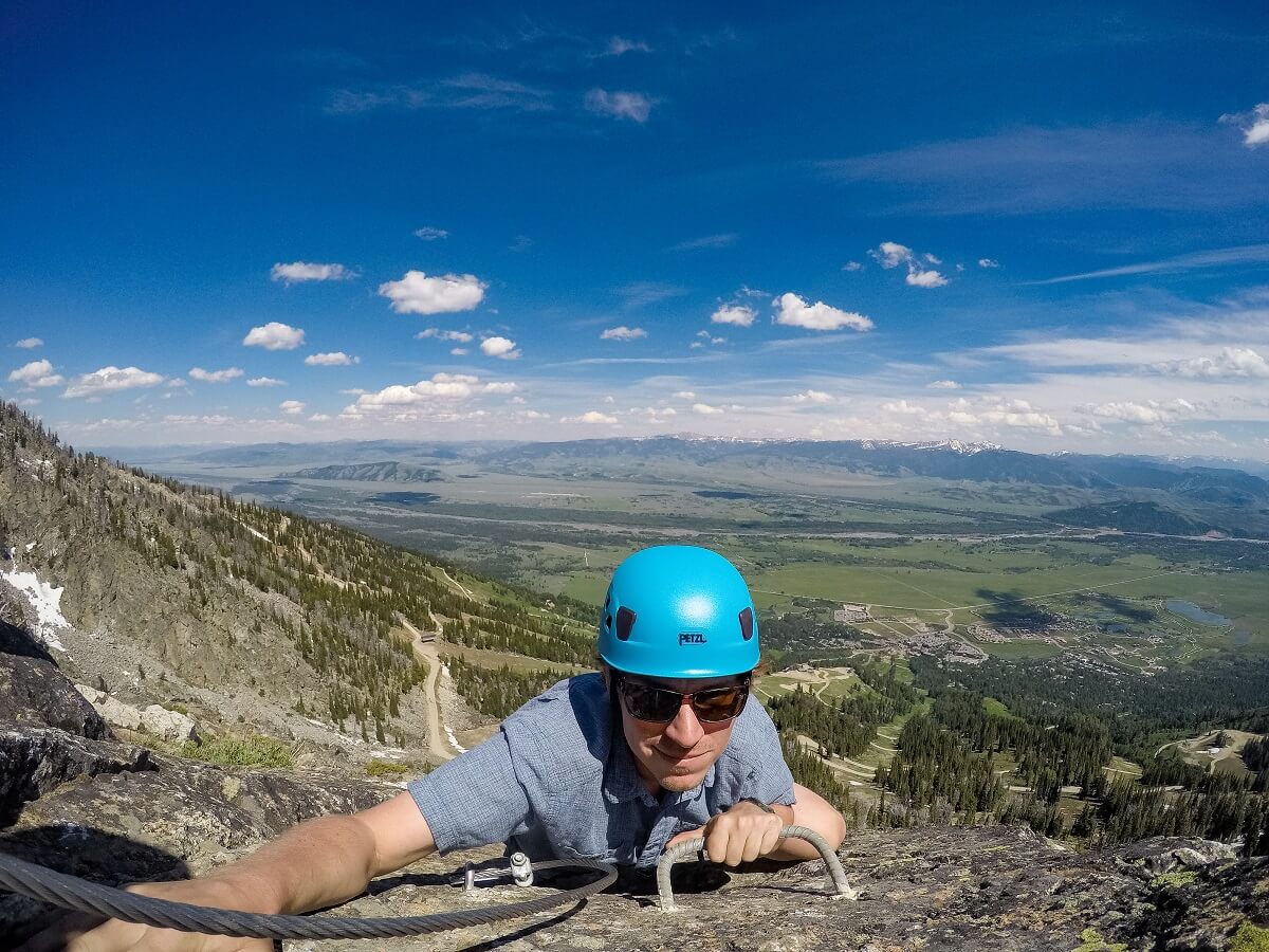 best via ferrata in North America Jackson Hole Wyoming Summer Adventure