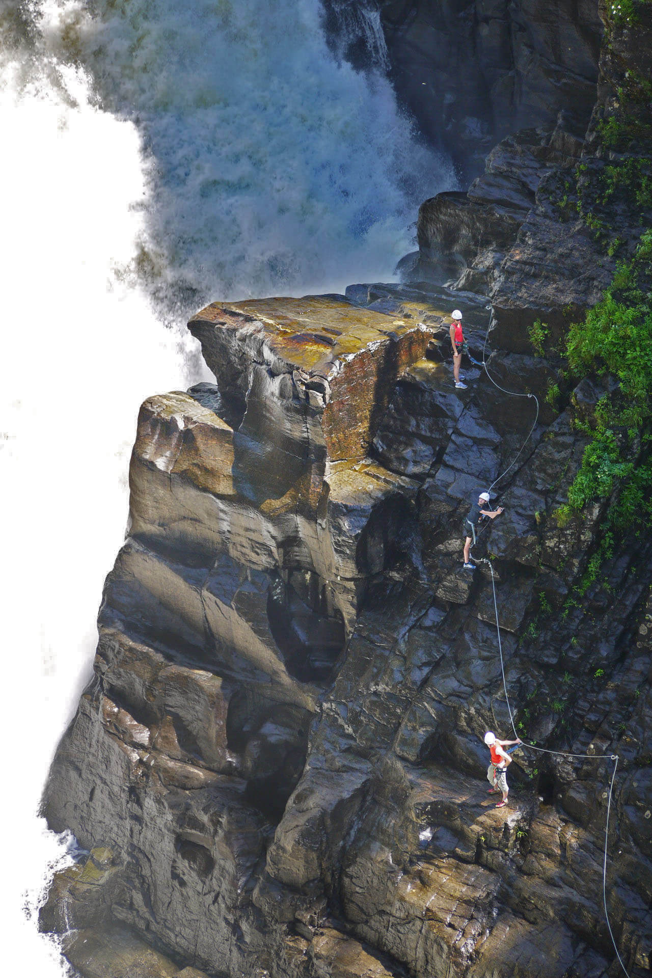 best via ferrata in North America Canyon Sainte-Anne Quebec Waterfall Climbing