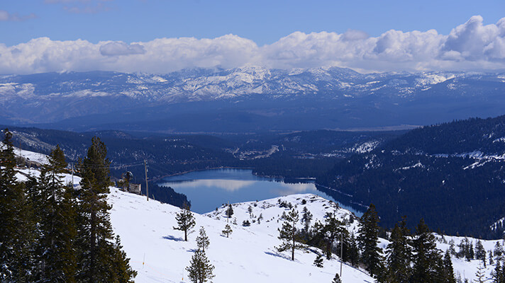 Donner Ski Ranch Donner Lake view scenery cheap ski resorts