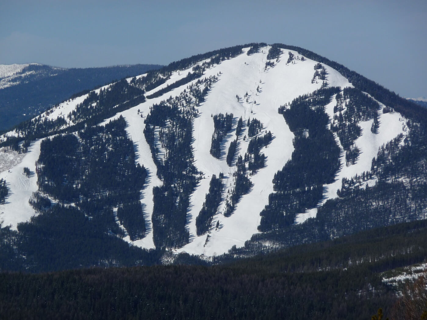 Turner Mountain Montana Cheap Ski Resorts distance trail overview