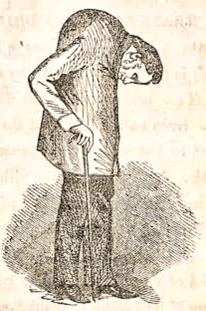 hunched over old man cartoon