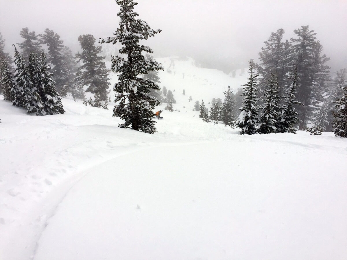 Mt Rose Avalanche Control Miracle March Pineapple Express in Lake Tahoe Sierra Powder