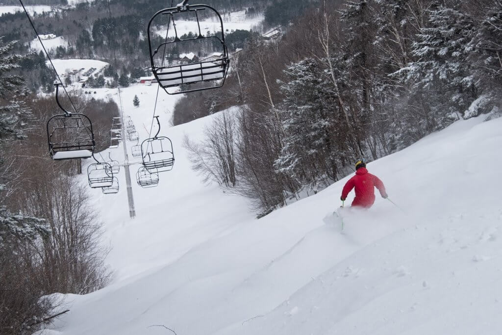 Magic Mountain Vermont Powder Day Skiing