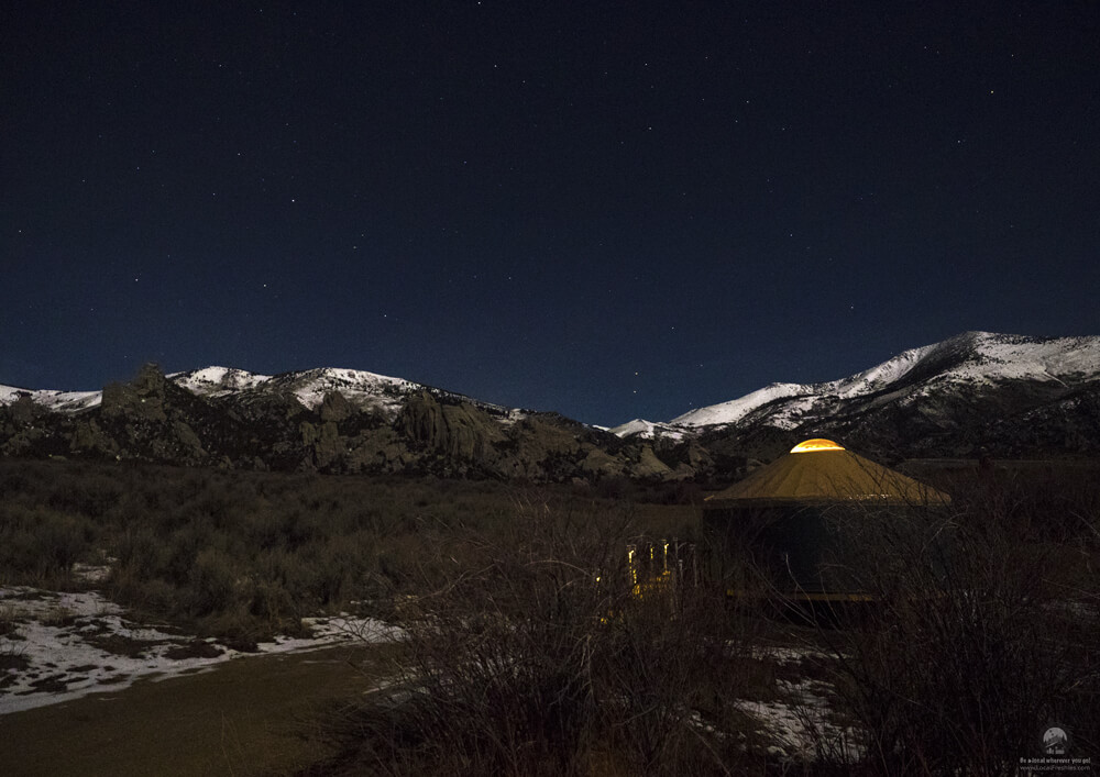 Willow Glamping Yurt At City Of Rocks Idaho Luxury Camping Mountains Night Sky