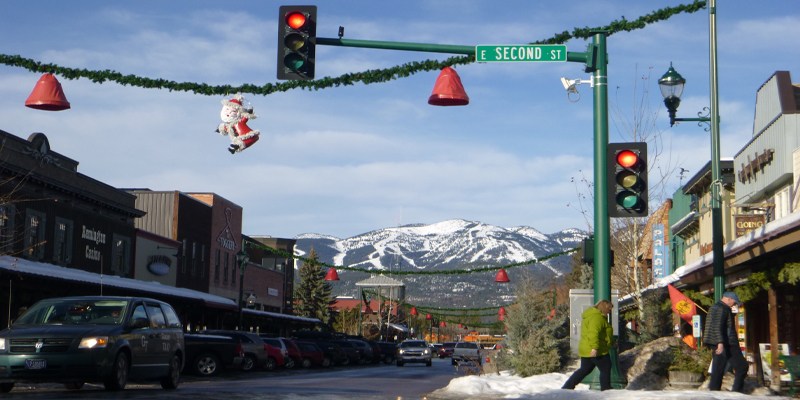 Downtown Whitefish Mountain Resort Montana Snowboarding Skiing Winter Ski Towns