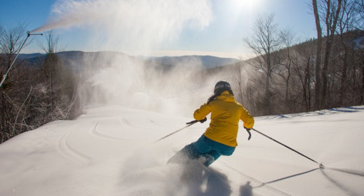 Sunday River Maine Largest Snowmaking System In North America skiing skier sunshine