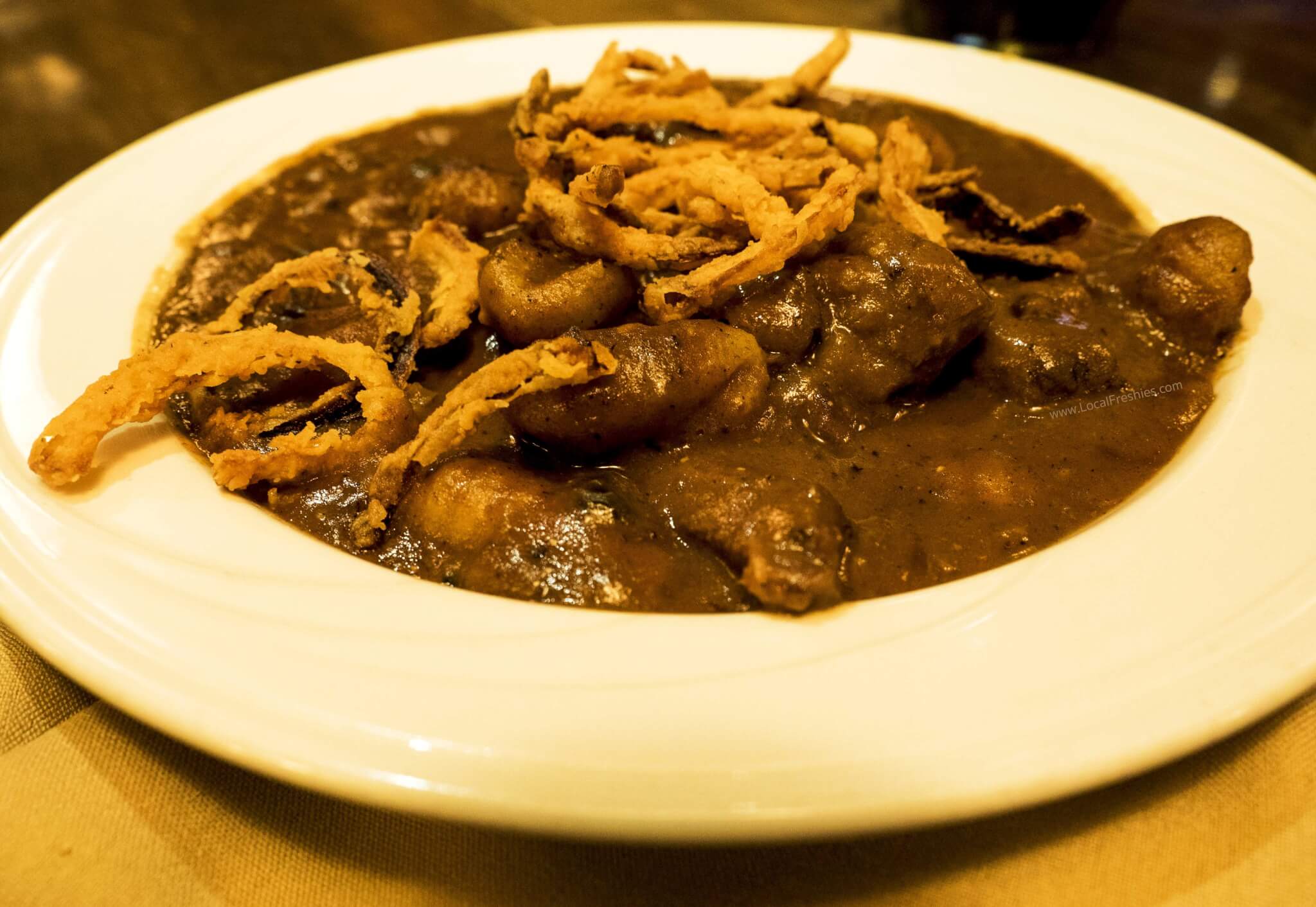 Cajun Venison Dumplings at Shore Lodge in McCall Idaho near Brundage Ski Resort