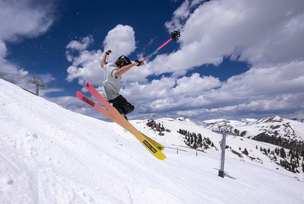 skiing at Arapahoe Basin in the spring