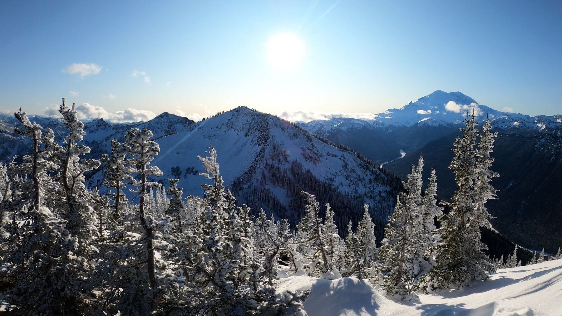 Seeing Mt Rainier from Crystal Mountain Ski Resort