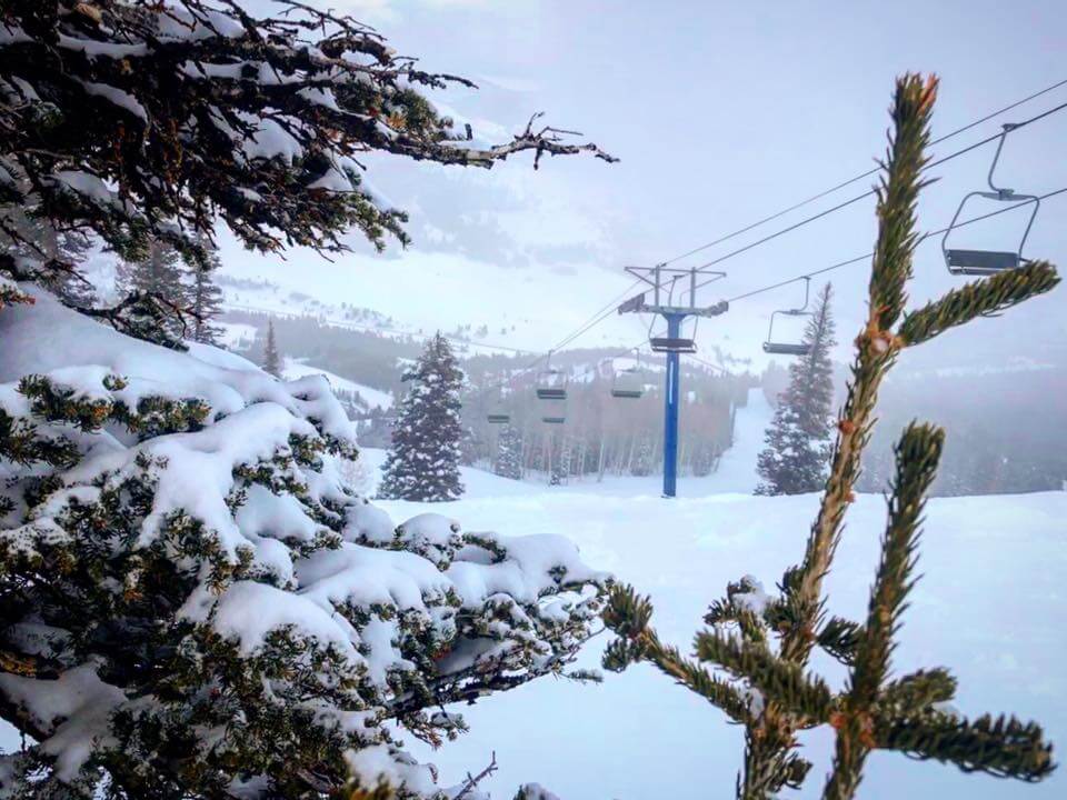 Beaver Mountain Utah looking like a winter wonderland