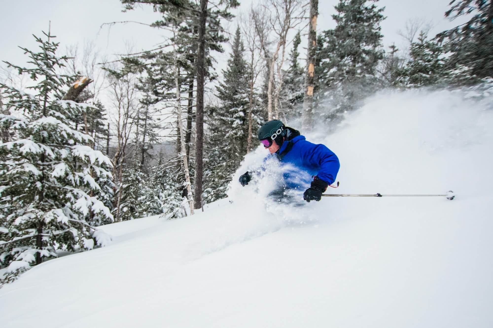 Maine Ski Mountains Saddleback Ski Resort on a powder day