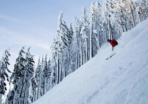 Willamette Pass Ski Area on a powder day