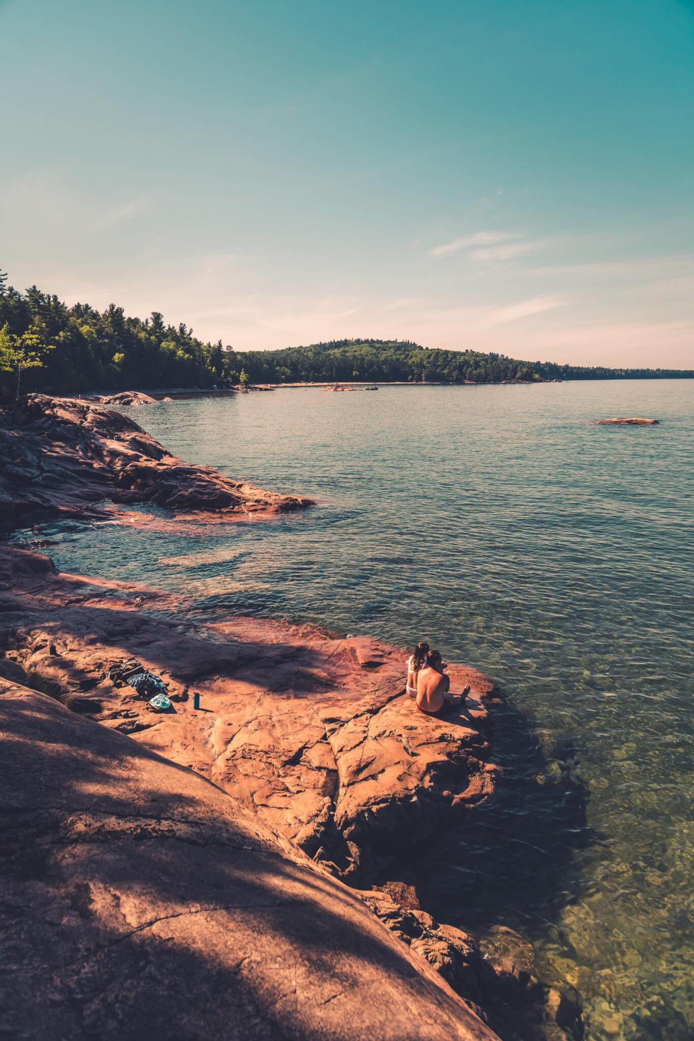 Summer fun in Marquette Michigan overlooking Lake Superior