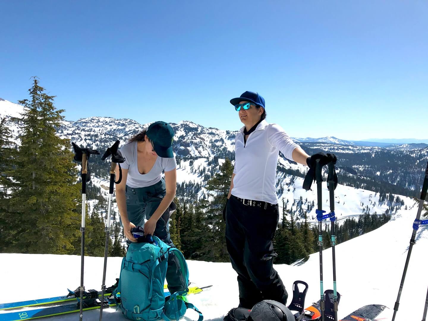 splitboarders in Lassen Backcountry earn your turns