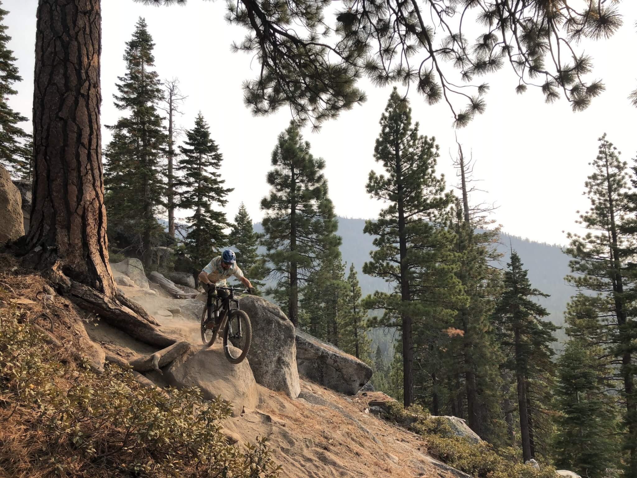 Mountain Biking on Armstrong Connector in Tahoe