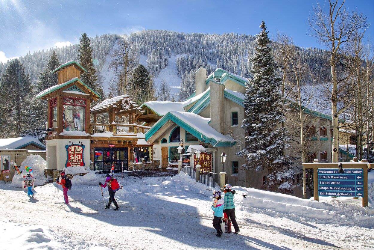 Alpine Village Suites in Taos Ski Valley after a fresh snowfall best Taos Lodges