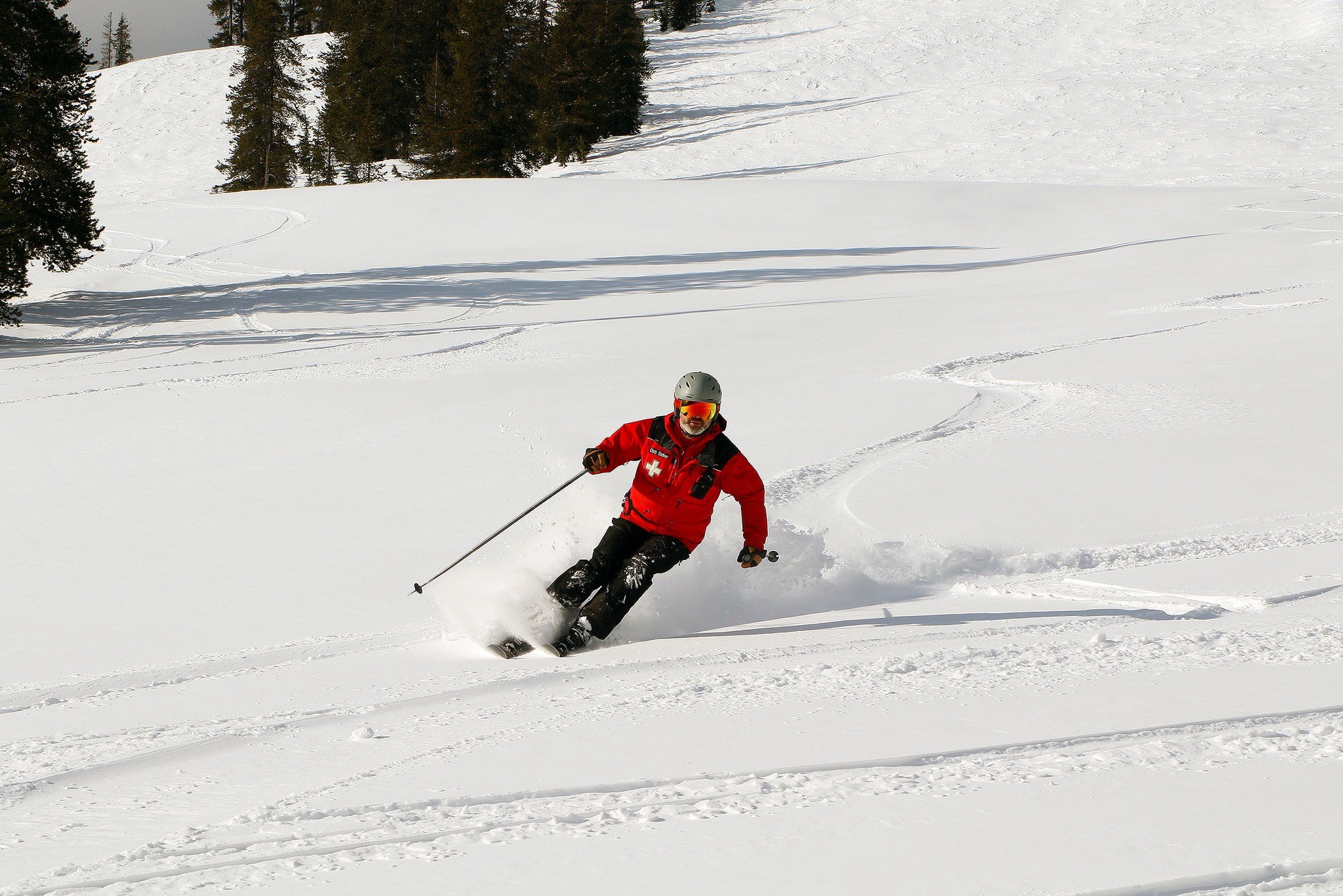 ski patroller at Lookout Pass Ski Area