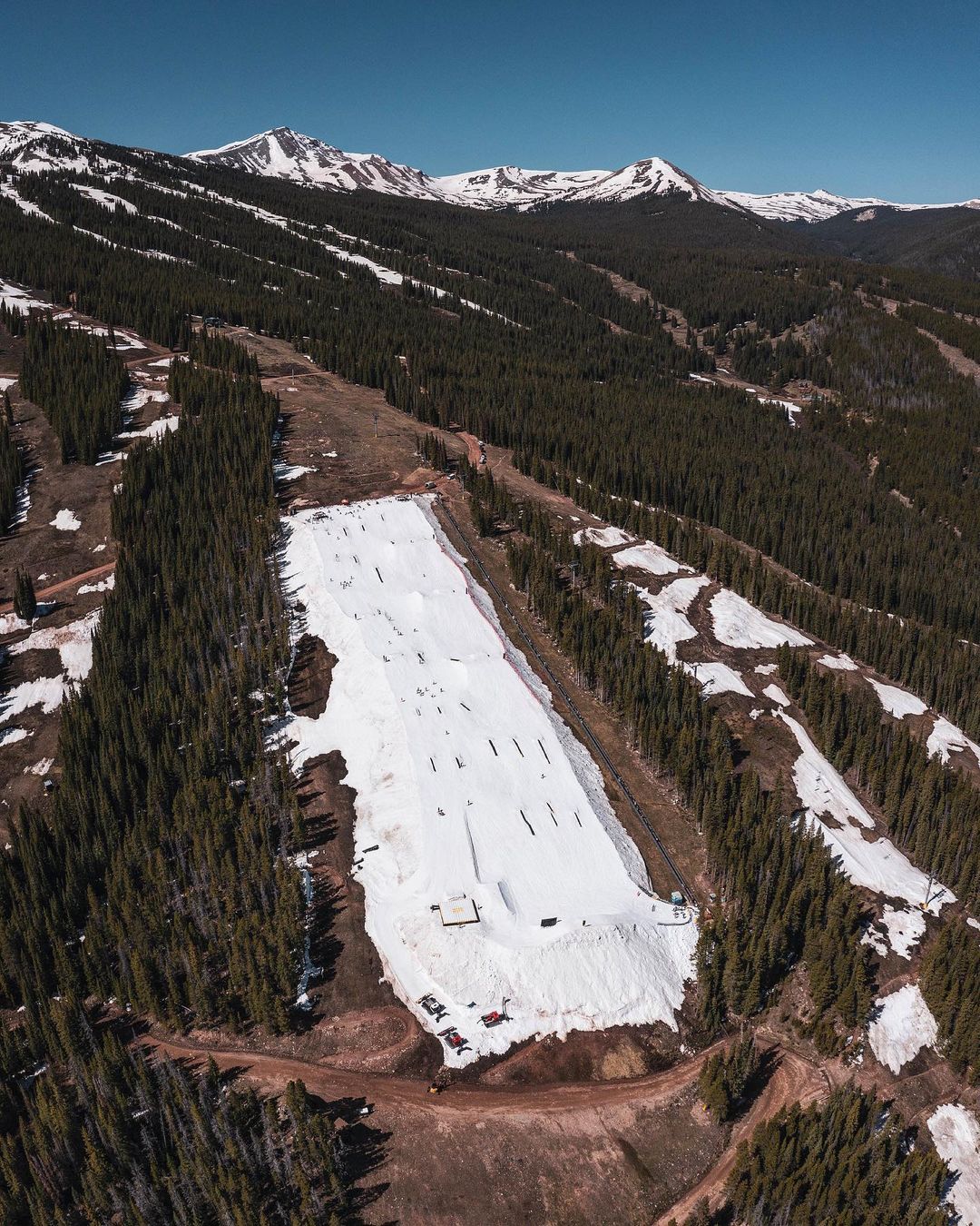 Central Park at Woodward Copper Mountain in Colorado offering summer skiing