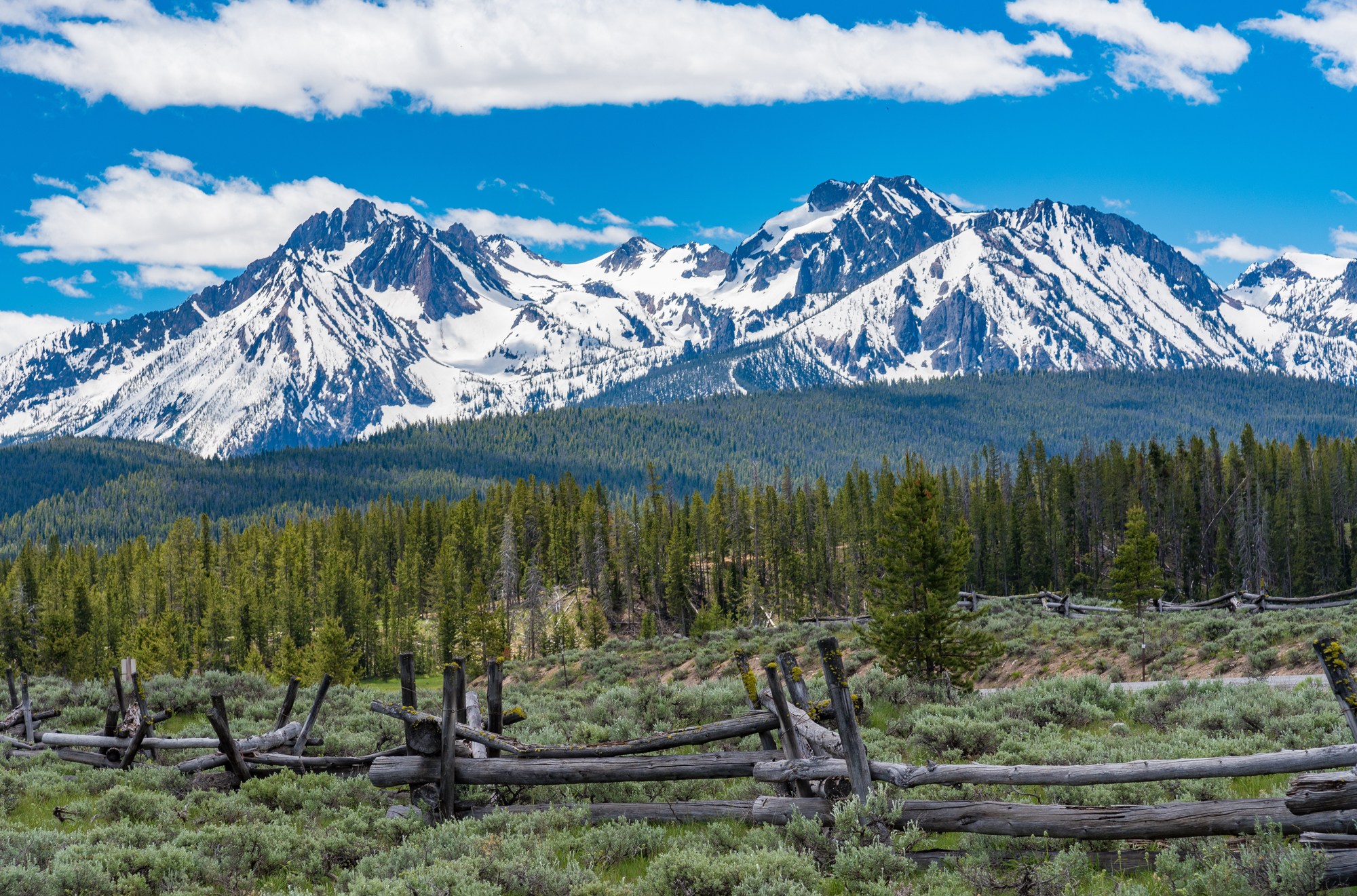 Sawtooth Scenic Byway in the summer