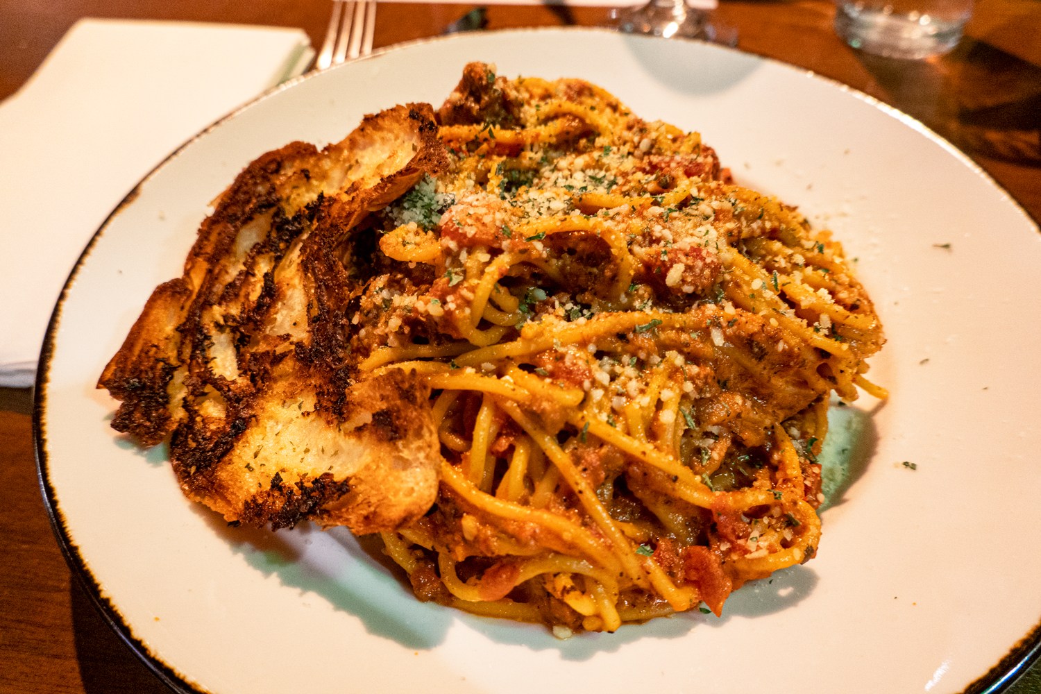 spaghetti bolognese at village station sun valley restaurants 