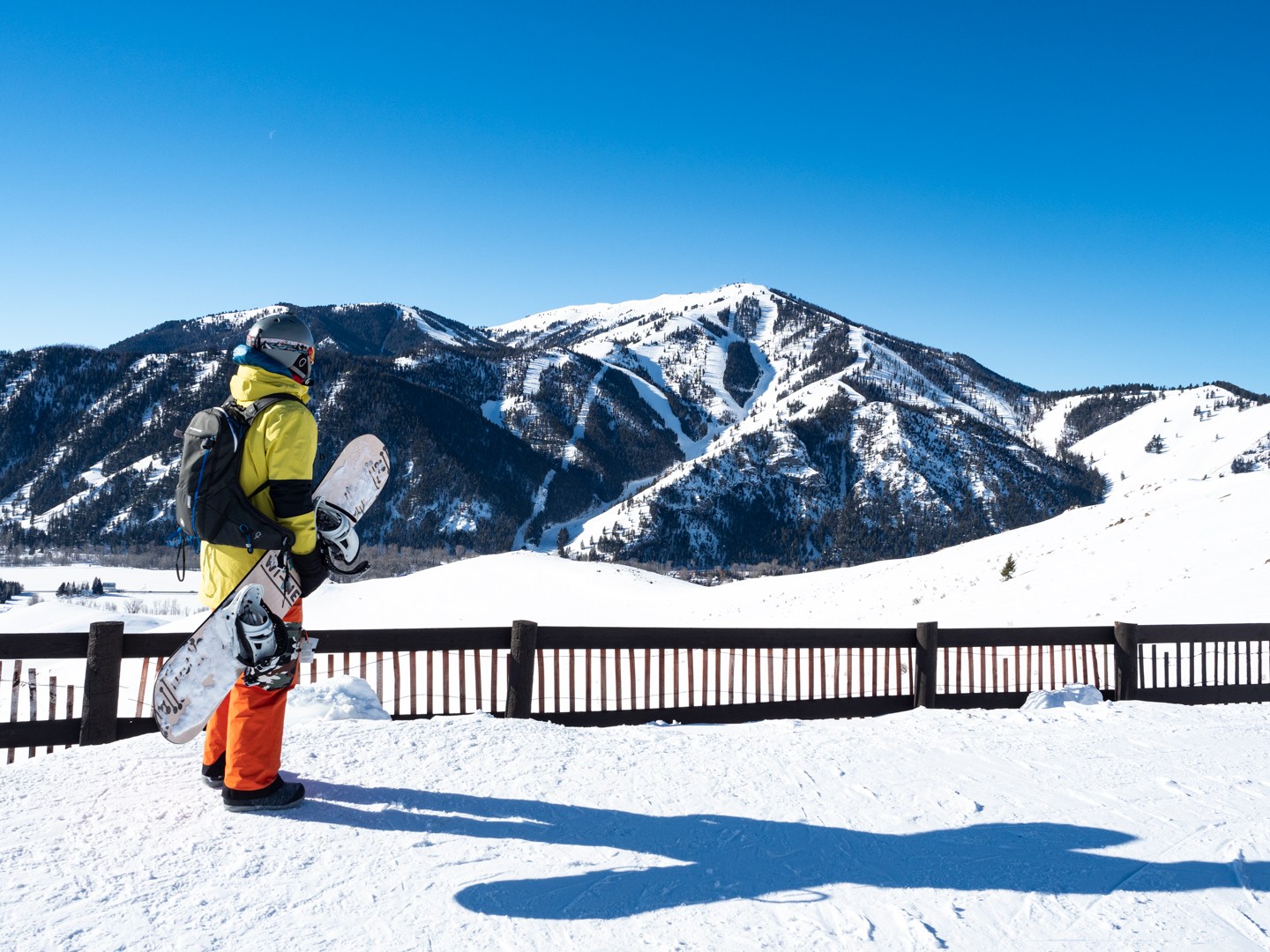 view of Bald Mountain Sun Valley Ski Resort from Dollar Mountain