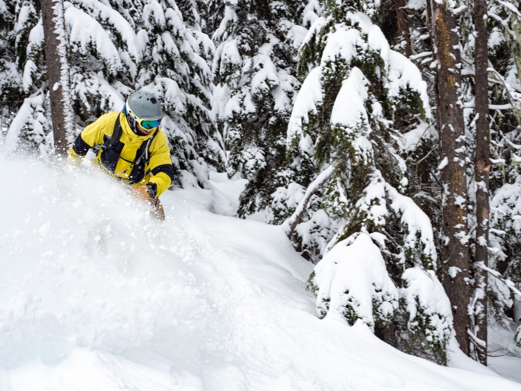 Enjoying some fresh powder in the new Eagle Peak area at Lookout Pass - Photo by Local Freshies®