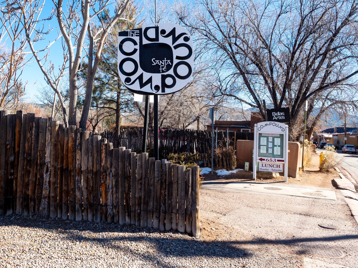 exterior of the Compound in downtown Santa Fe New Mexico