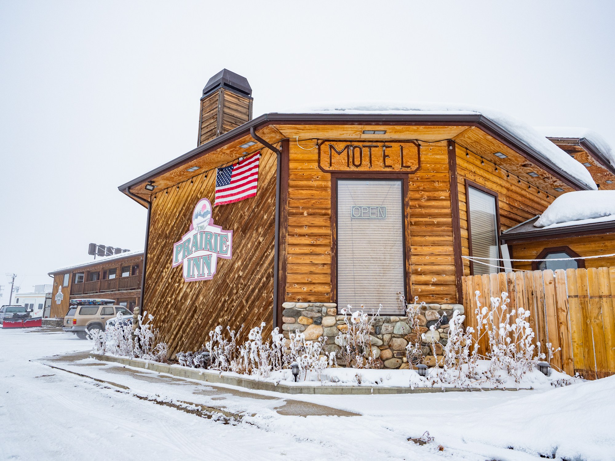 Exterior at the Prairie Inn motel in Fairfield Idaho