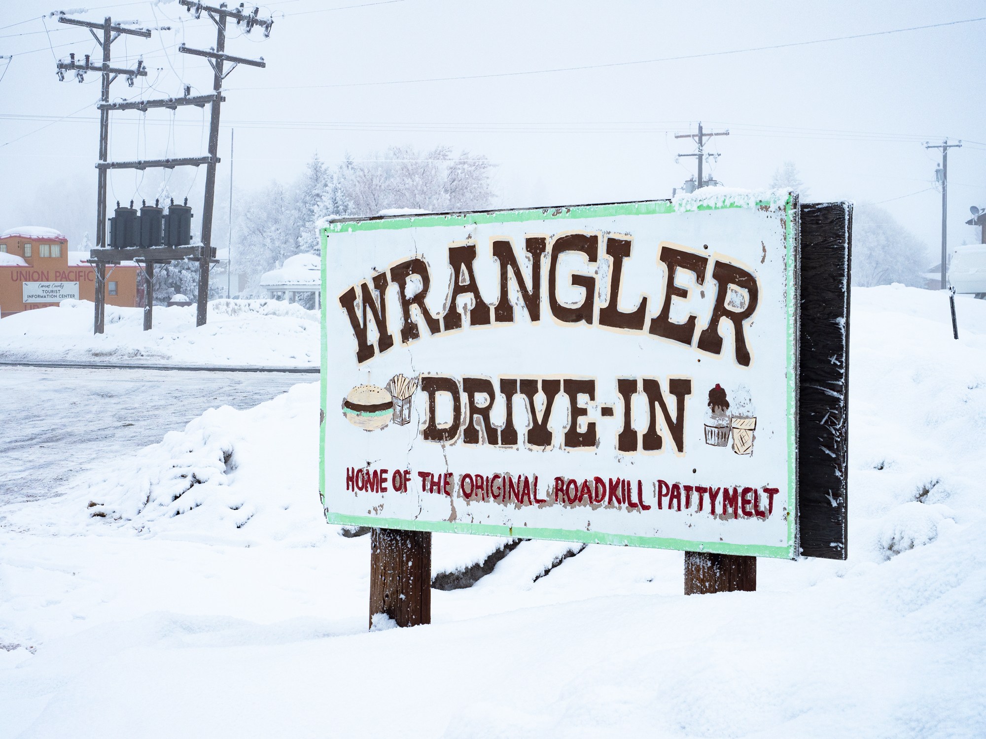 Wrangler Drive In sign in Fairfield Idaho